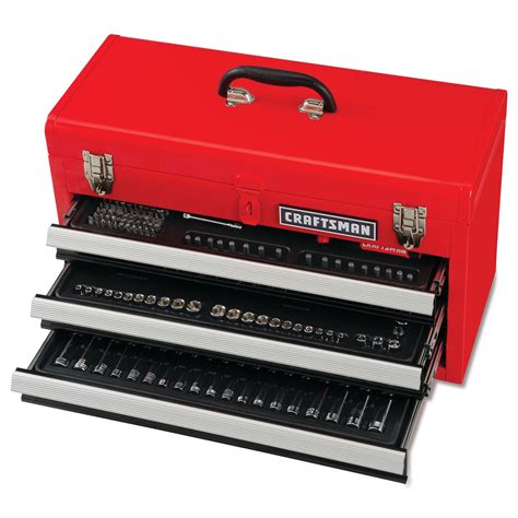 craftsman metal hand box|CRAFTSMAN Mechanic Tool Set, 215 Piece, Hand Box Set in .